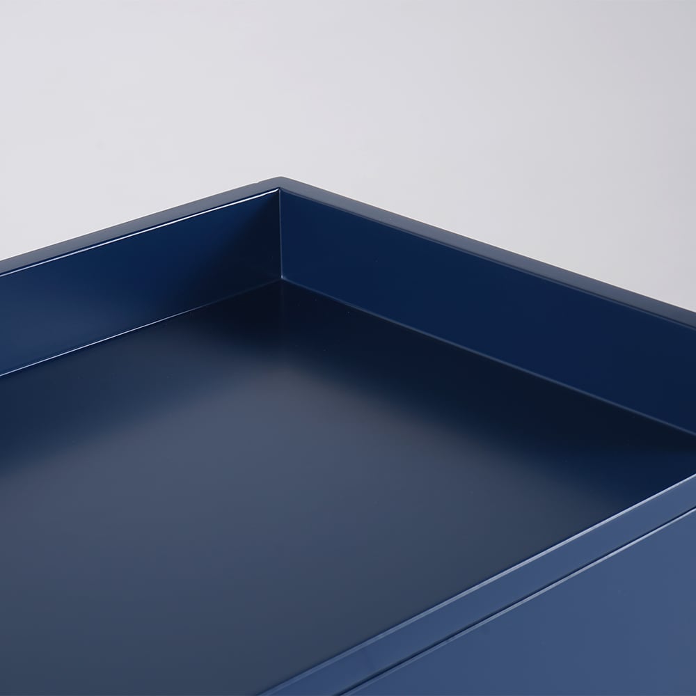 HMR Modern 47" Sideboard Buffet with 4 Doors - Blue/Gold