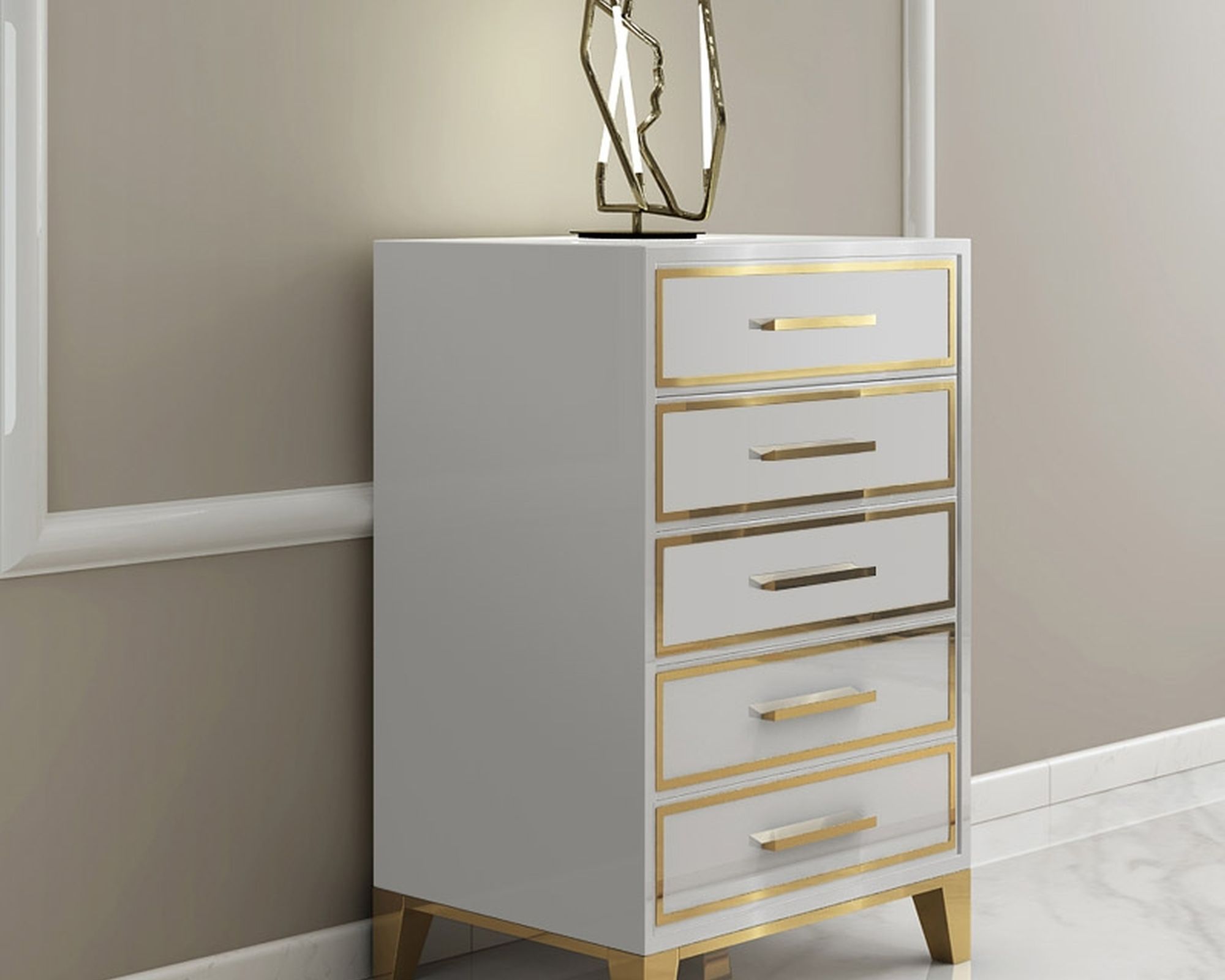 HMR - Modern Accent Chest with 6 Drawers