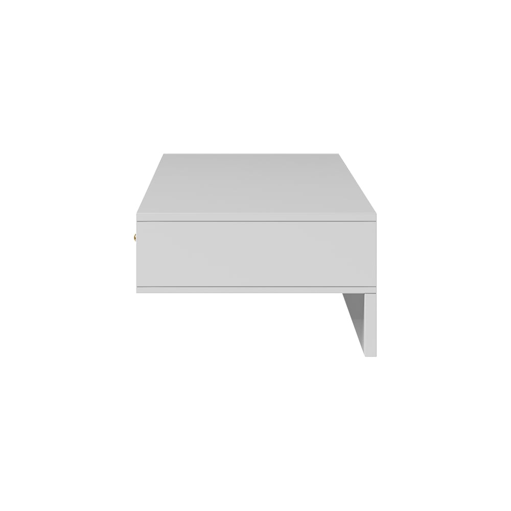 HMR - Floating Desk with Drawers Wall Mounted in White