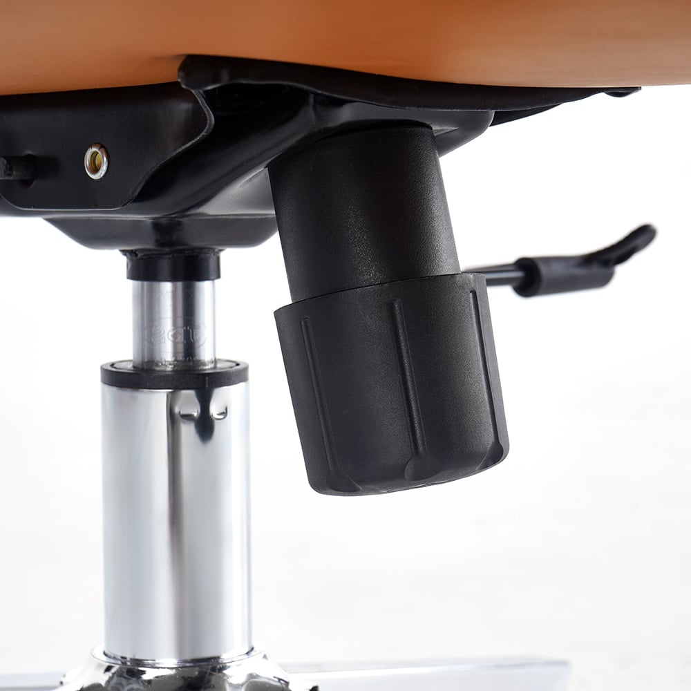 HMR - Office Upholstered PU Leather Swivel Chair in Orange