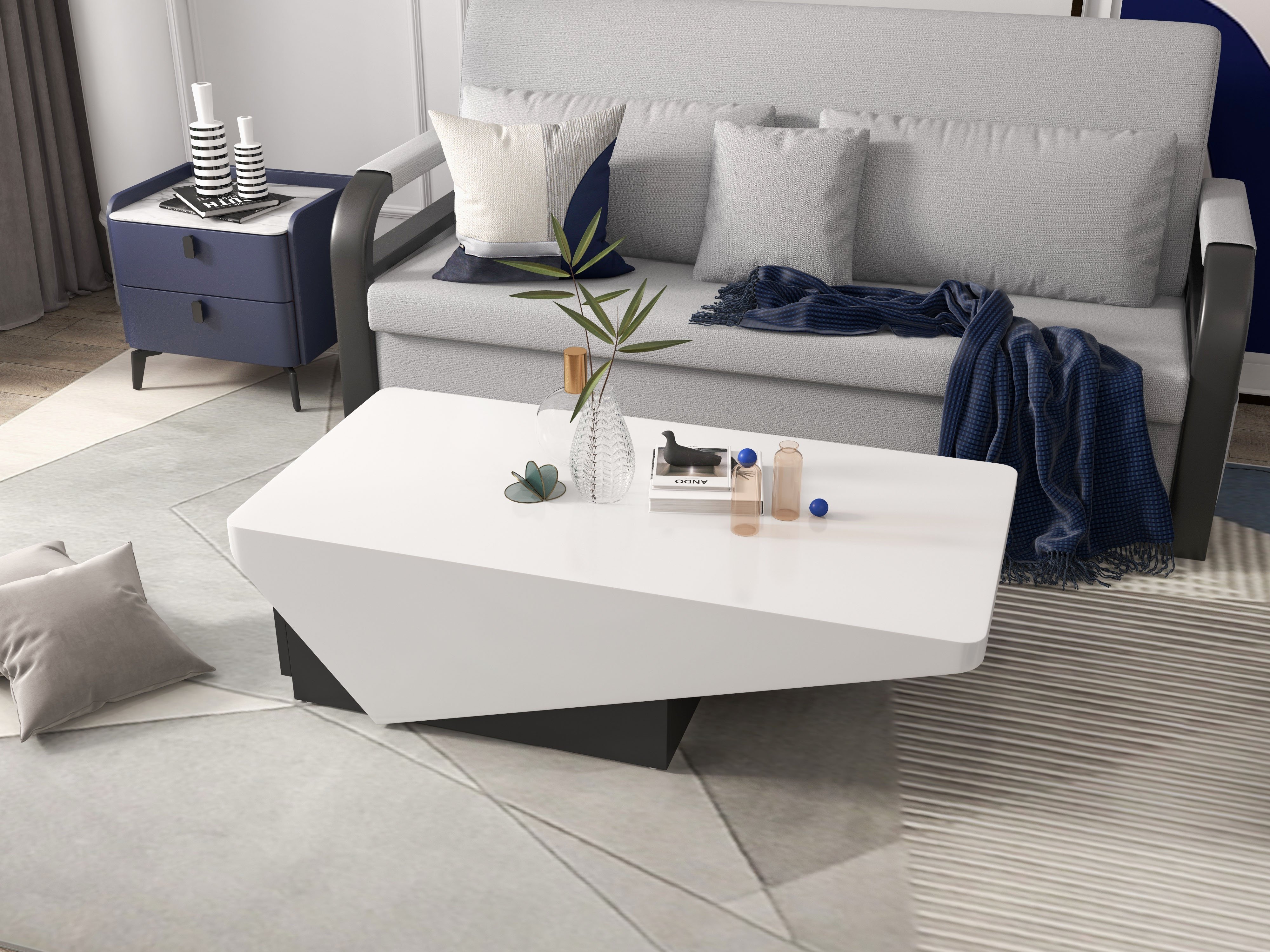 HMR - Full Sleeper Linen Upholstered Convertible with Storage in 75.6"L