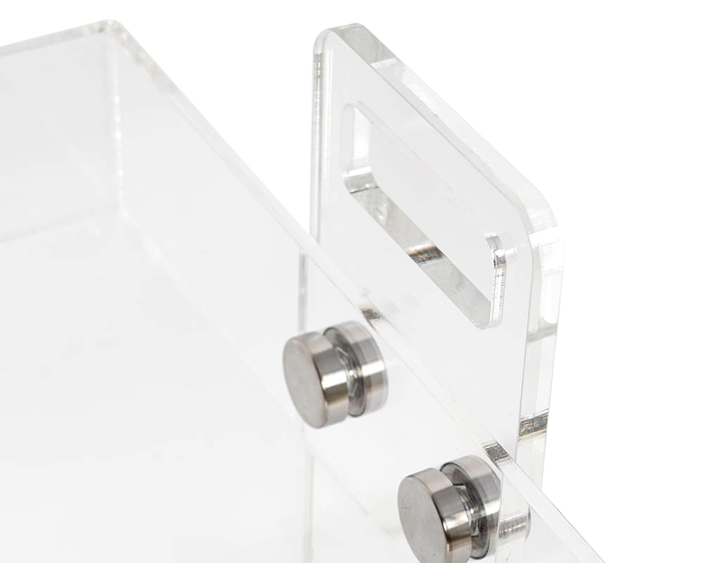 HMR - Modern Acrylic Rolling Bar with Handles in Gold