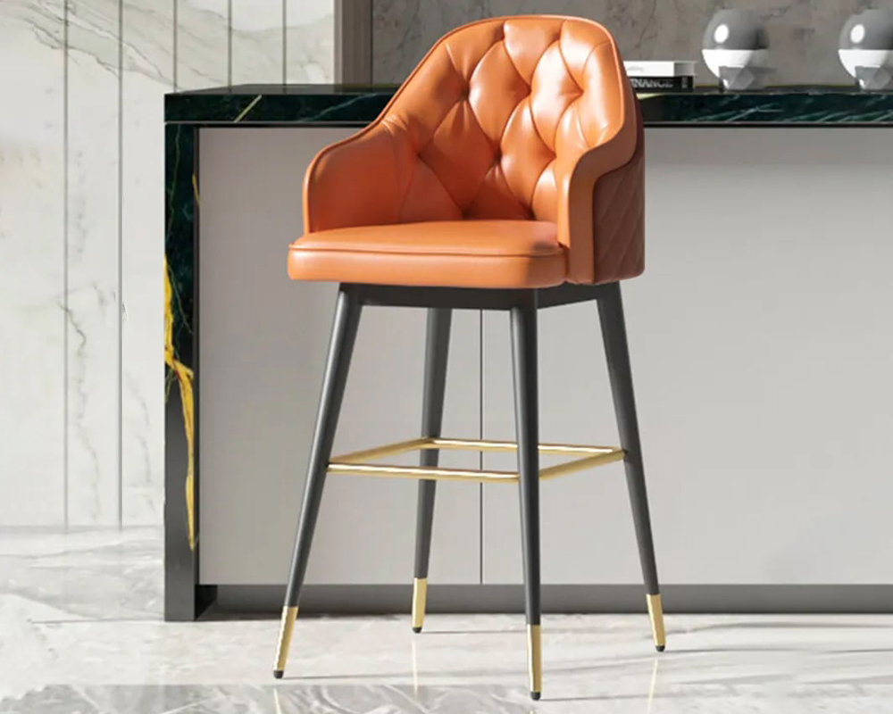 HMR - Modern Counter Stools with PU Leather Upholstery