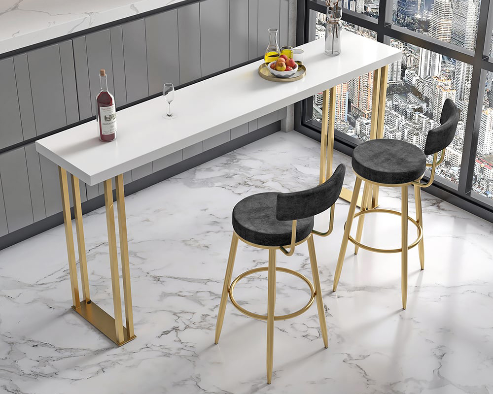 HMR - Affordable Luxury Modern Velvet Upholstered Bar Stools