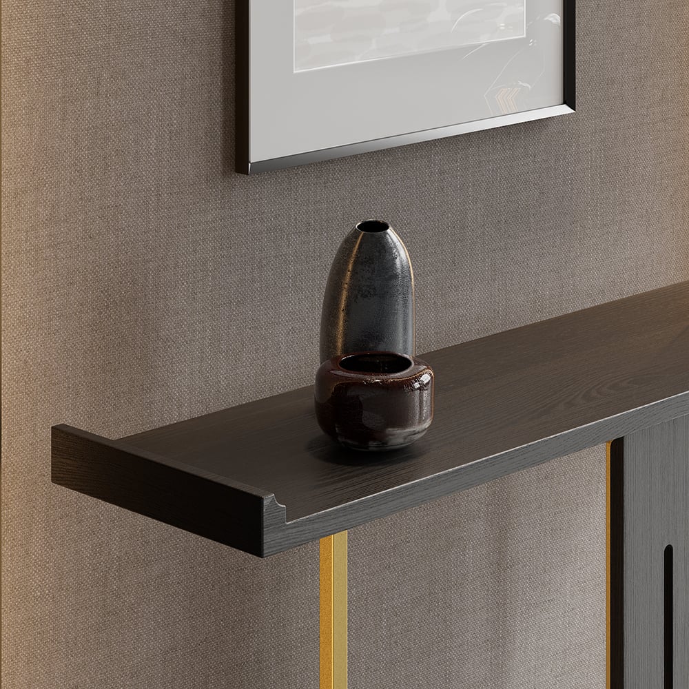 HMR Narrow 47" Console Table - Black/Gold