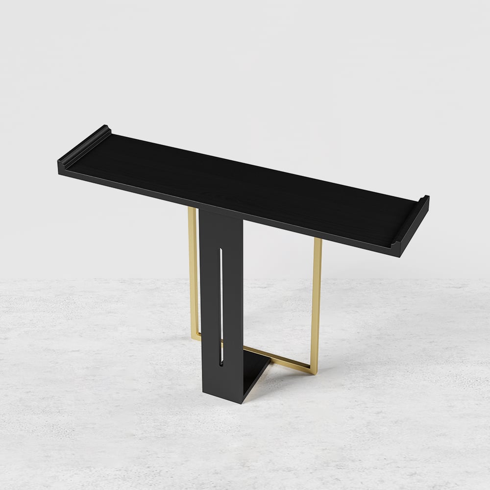 HMR Narrow 47" Console Table - Black/Gold