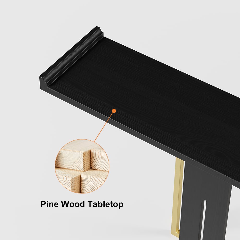 HMR Narrow 47" Console Table - Black/Gold