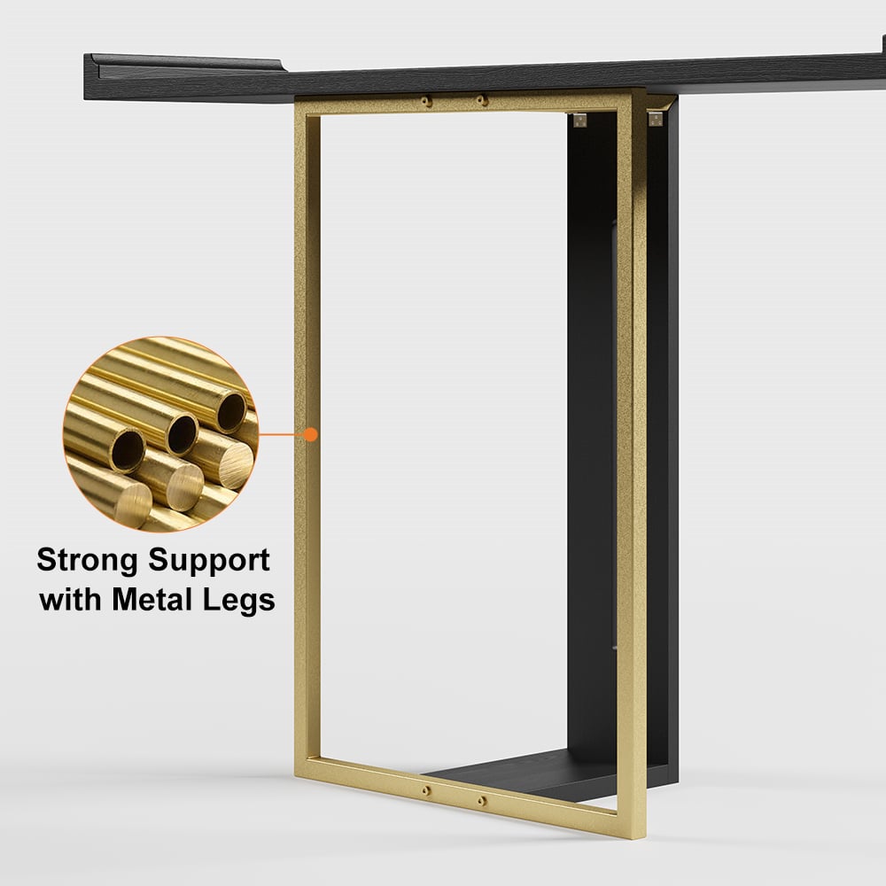 HMR Narrow 39" Console Table - Black/Gold