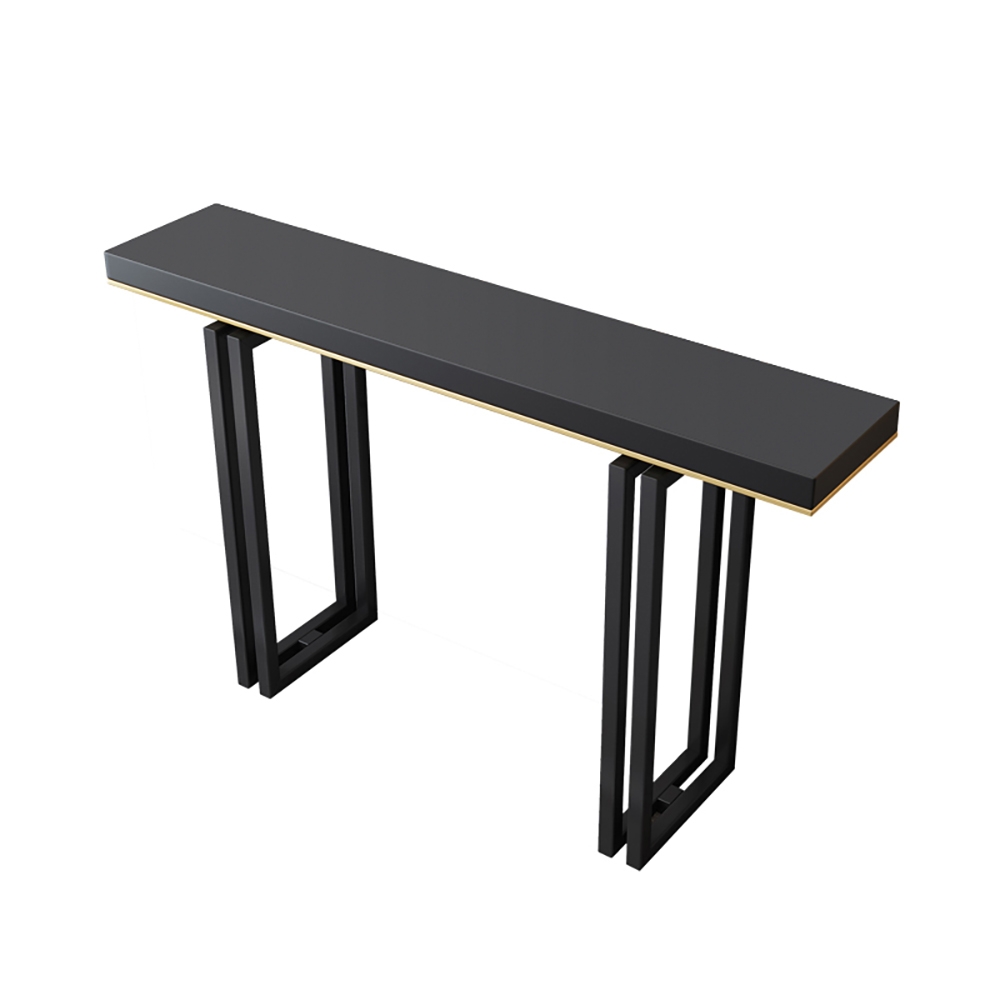 HMR - Accent Solid Wood and Metal Narrow Console Table in Large 47" in 47.2"L