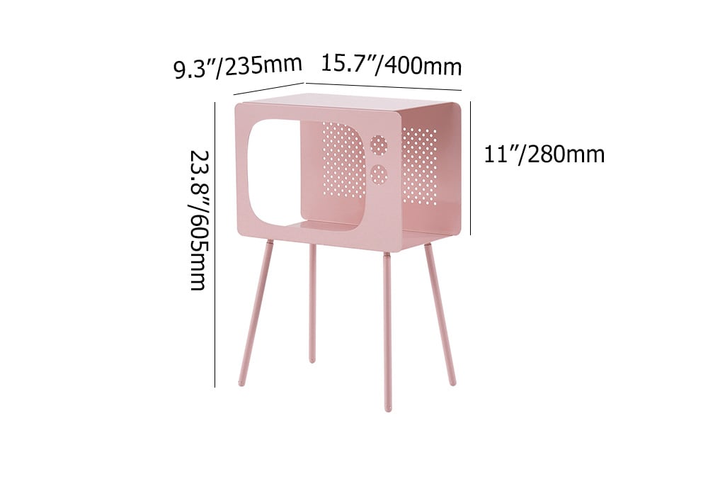 HMR Stert Series Modern End Table - Fresh Pink