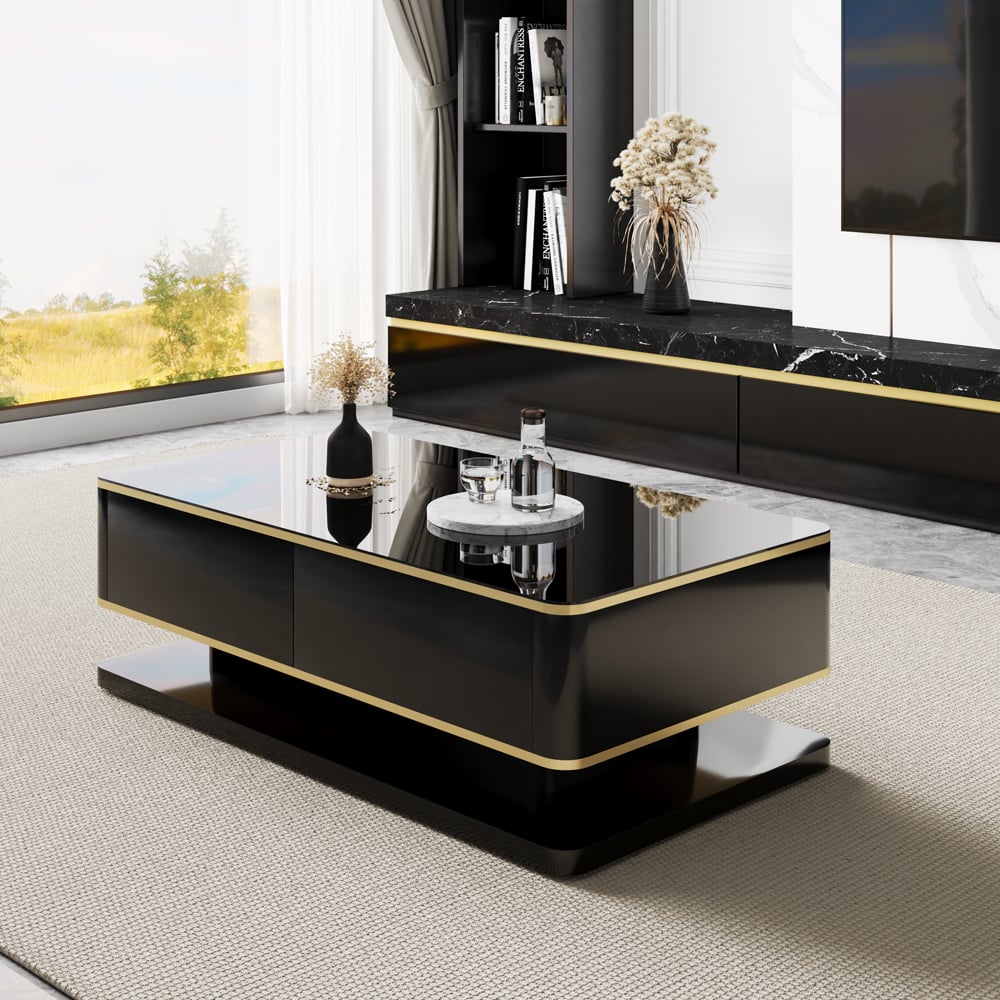 HMR - Gapn Series Rectangular Coffee Table with Storage
