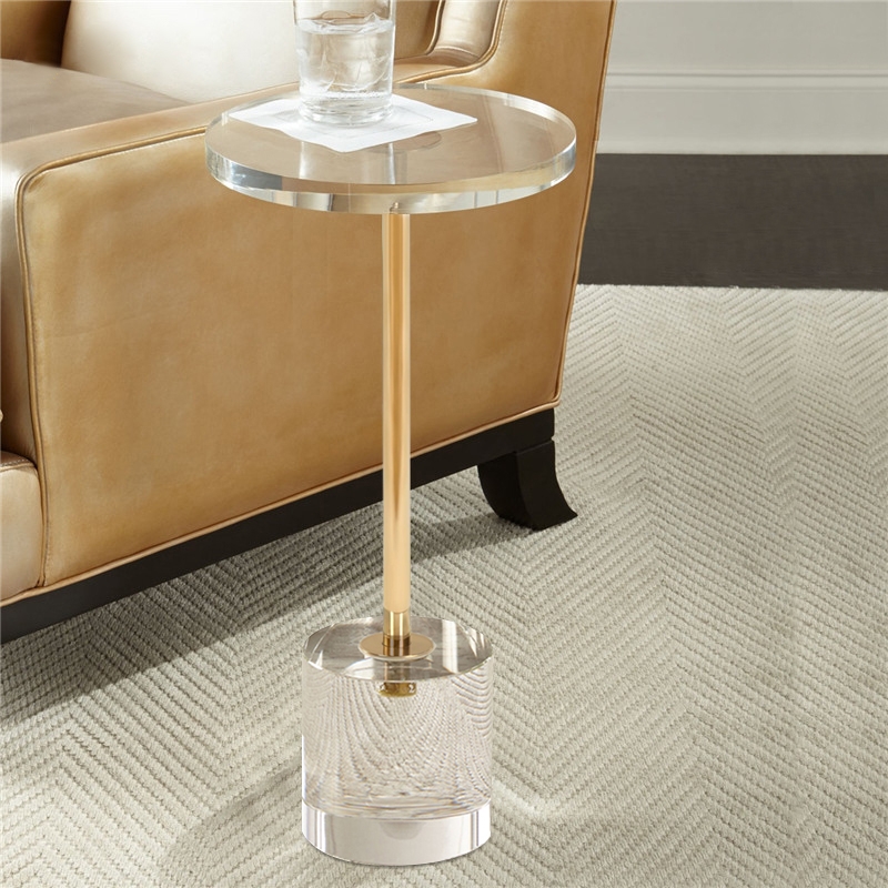 HMR - Side Table End Table Stainless Steel in 22.4"H