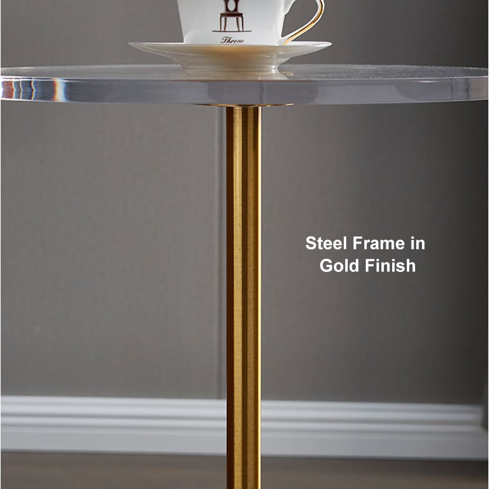 HMR - Side Table End Table Stainless Steel in 22.4"H