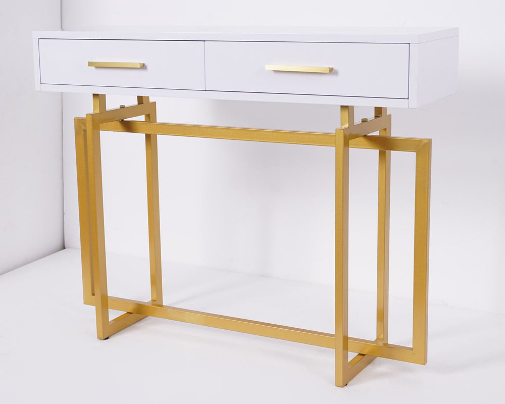 HMR - Modern Narrow 40" Console Table with Storage Drawers