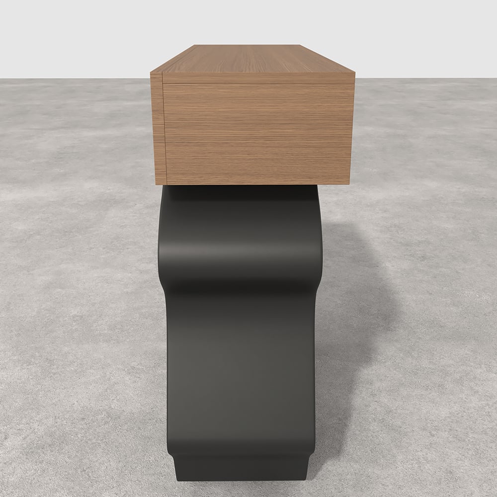 HMR - Modern Console Table with Drawers 39.4" in Black