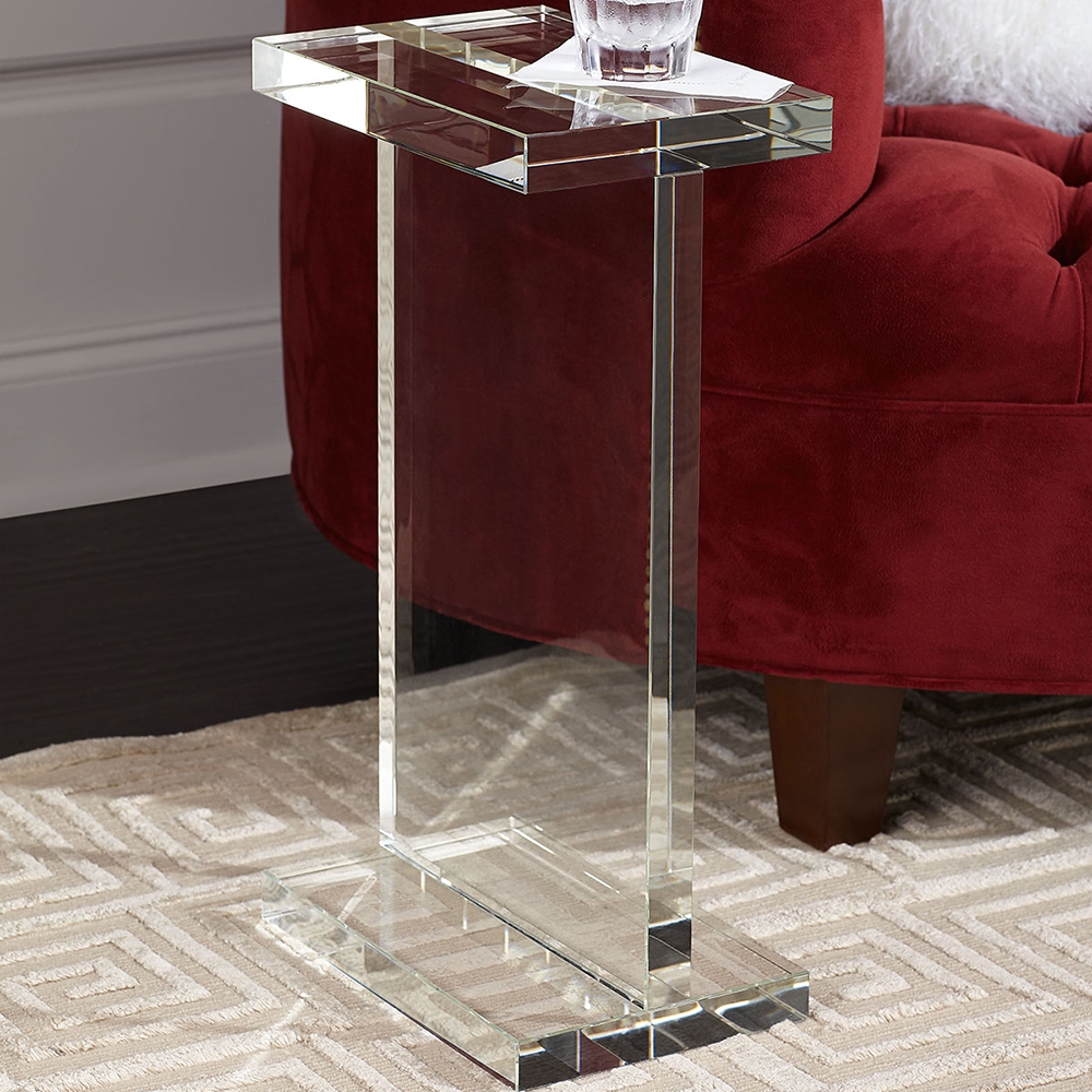 HMR - Square Acrylic End Table in Clear