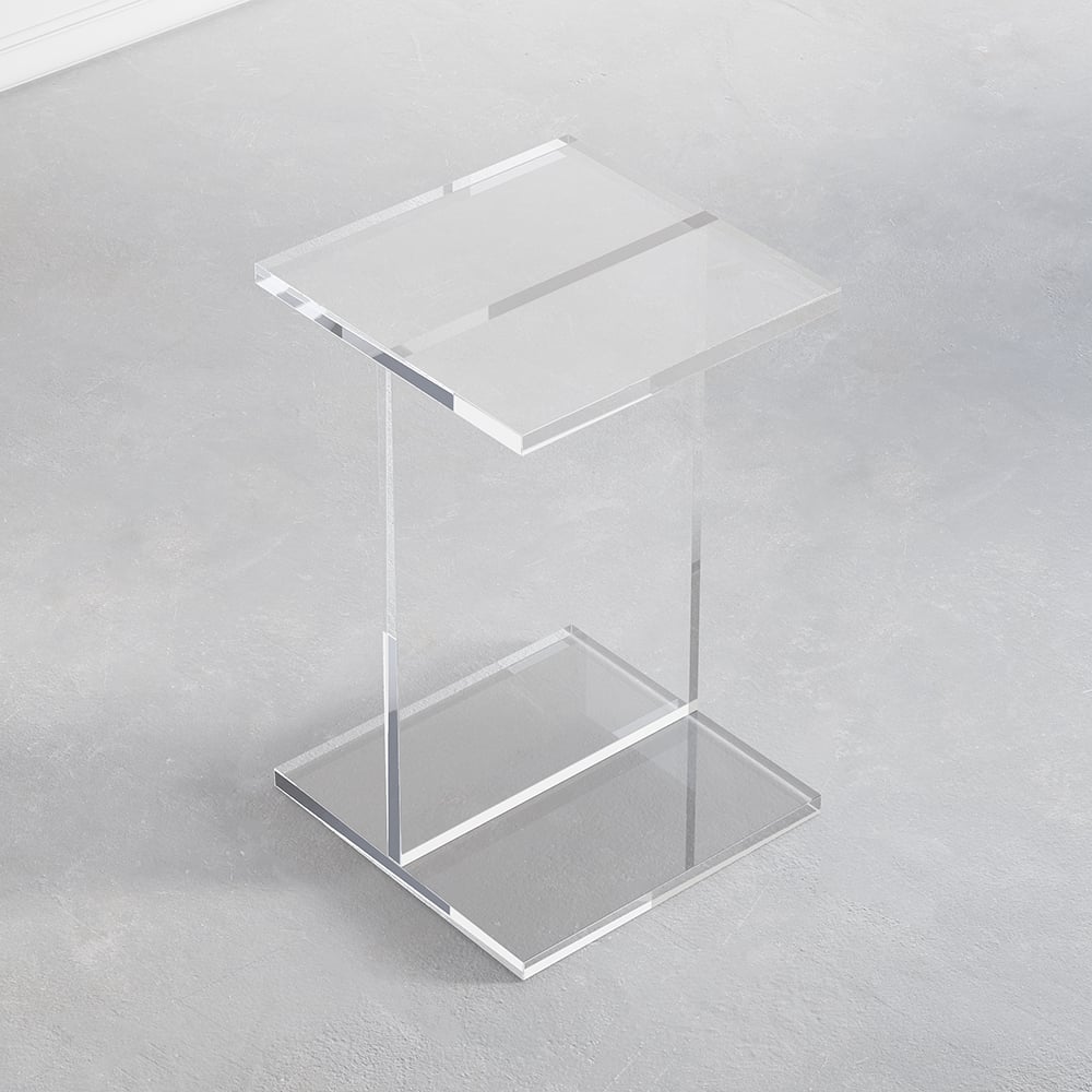 HMR - Square Acrylic End Table in Clear