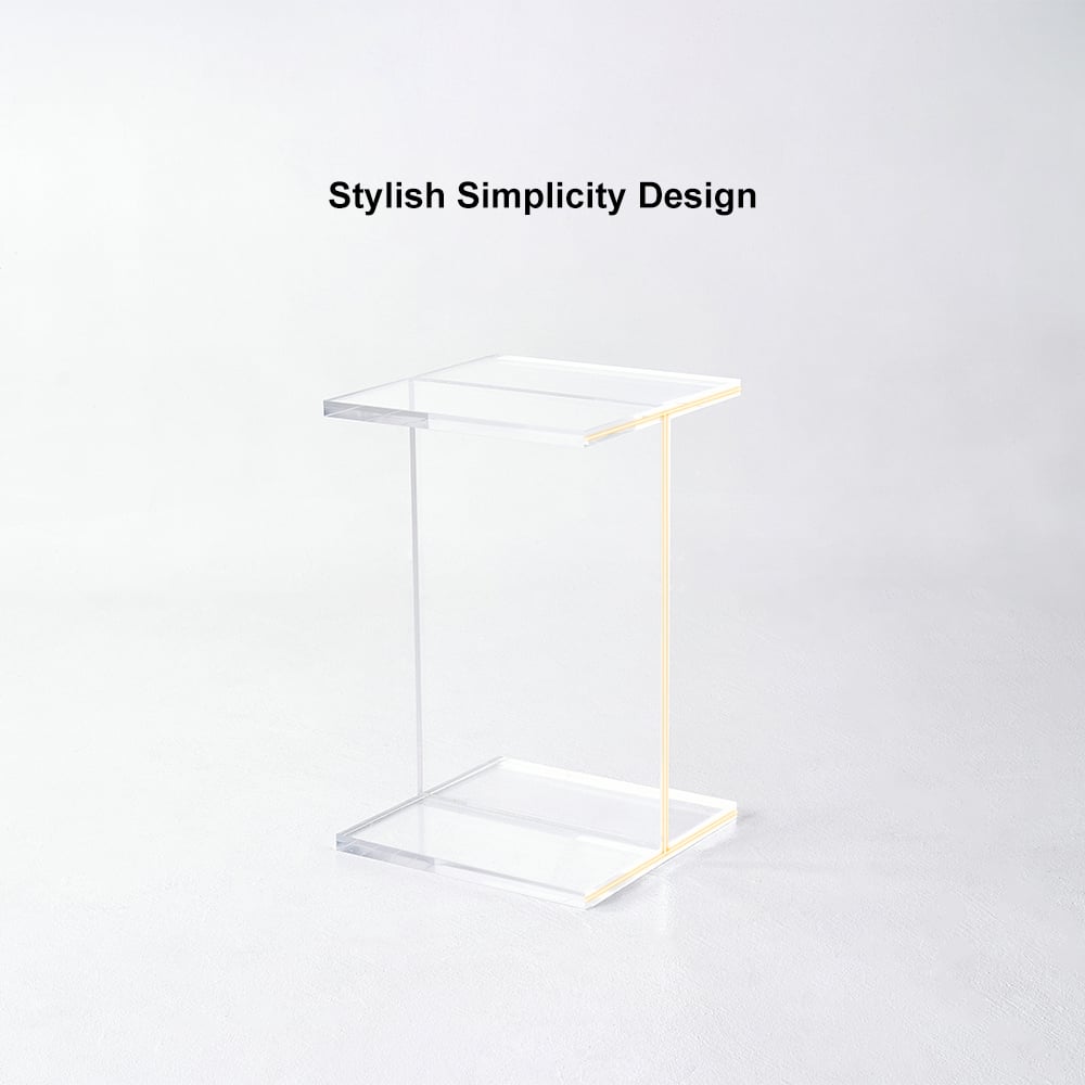 HMR - Square Acrylic End Table in Clear