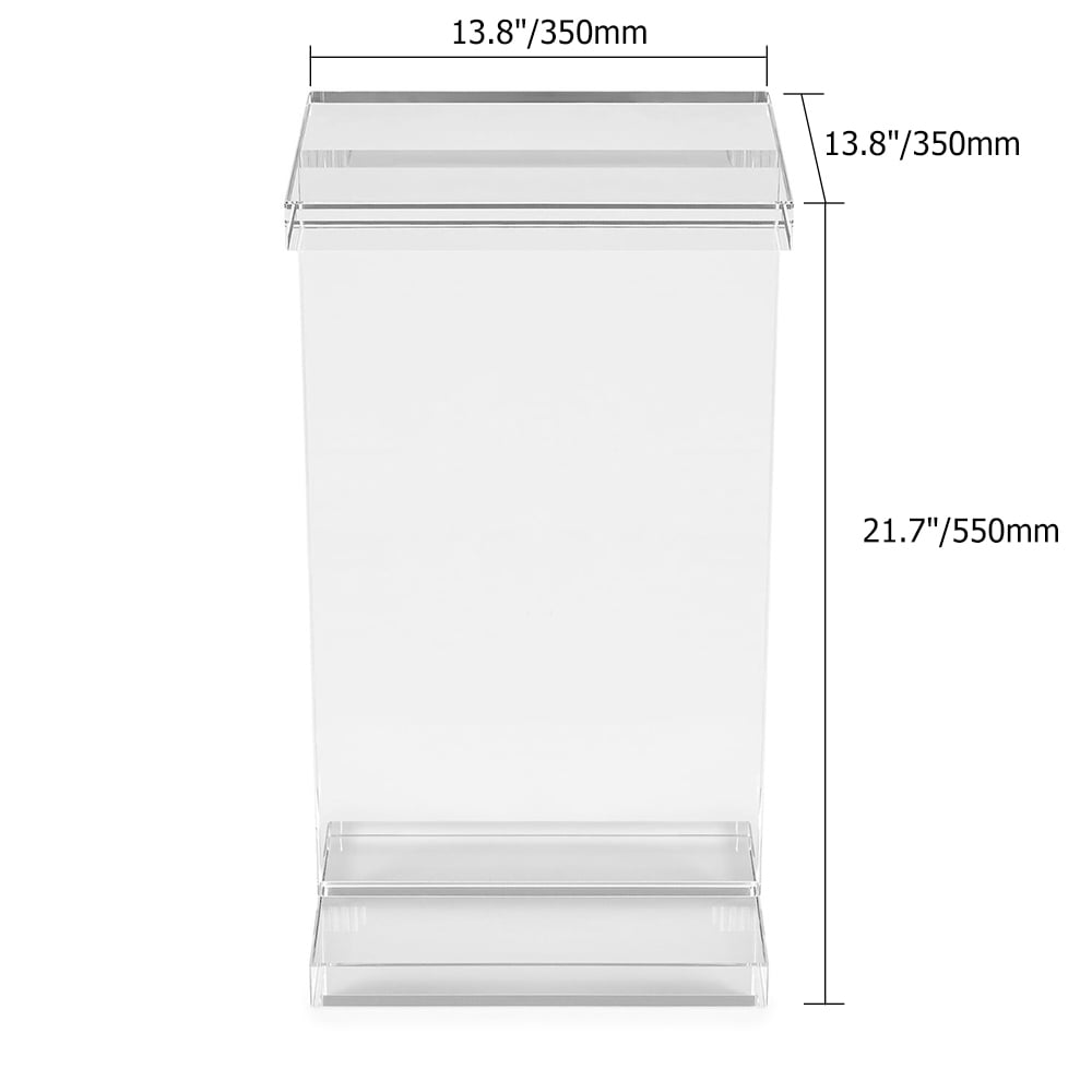 HMR - Square Acrylic End Table in Clear