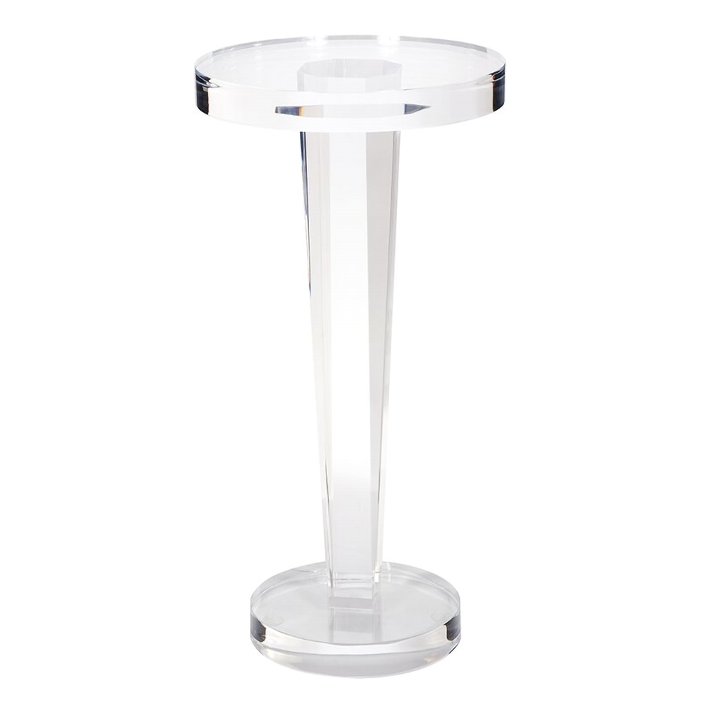 HMR - End Table Modern Clear Side Table in 23.6"H, Acrylic