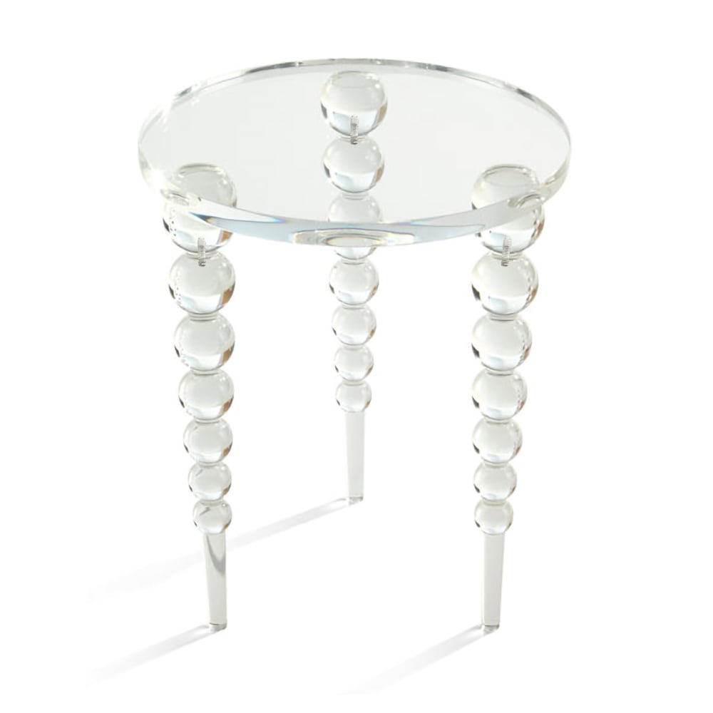 HMR - Acrylic Round Side Table in Clear