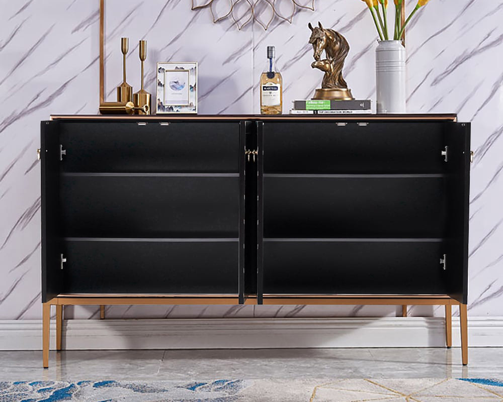 HMR Modern 59" Sideboards Buffet with Doors & Shelves - Blue