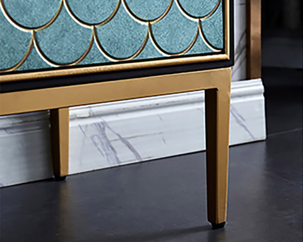 HMR Modern 47" Sideboards Buffet with Doors & Shelves - Blue