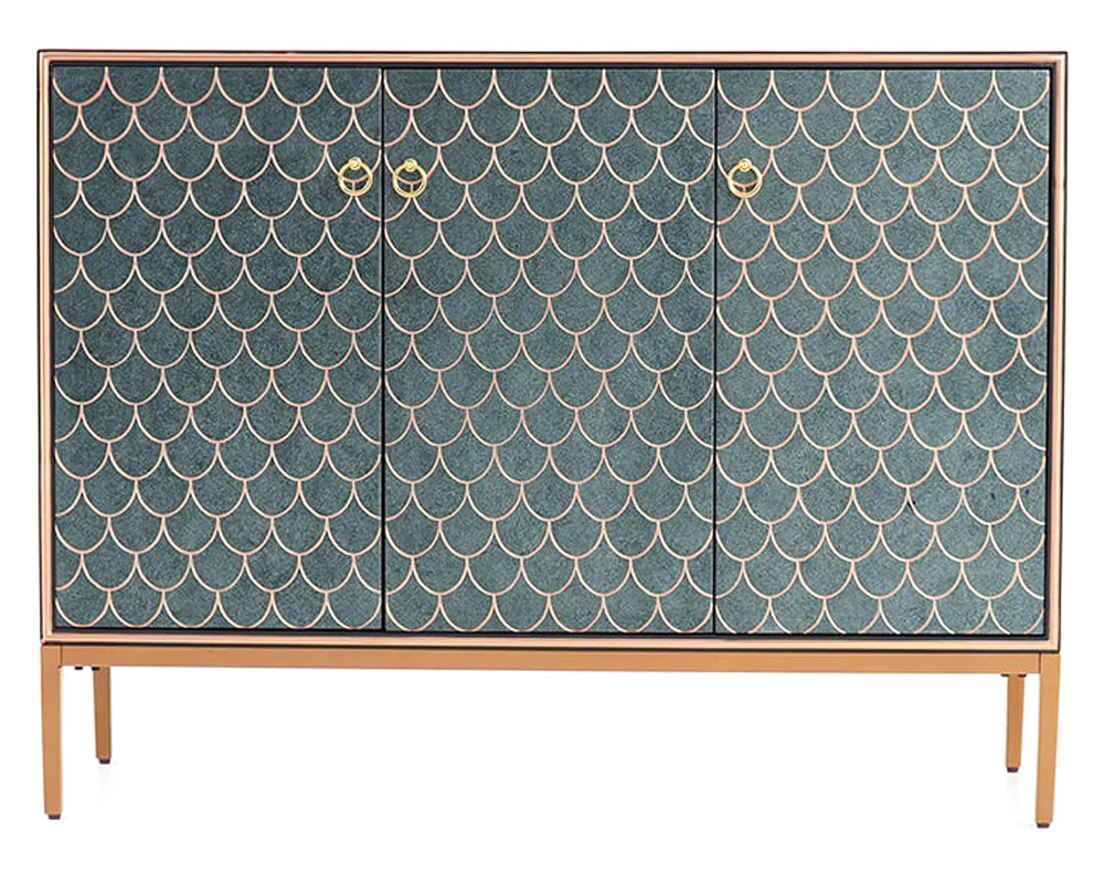 HMR Modern 47" Sideboards Buffet with Doors & Shelves - Blue