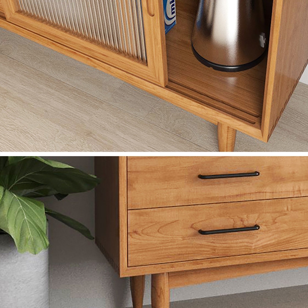 HMR - Nordic Buffet with 2 Glass Doors 4 Drawers and 1 Shelf in Large in 63"W