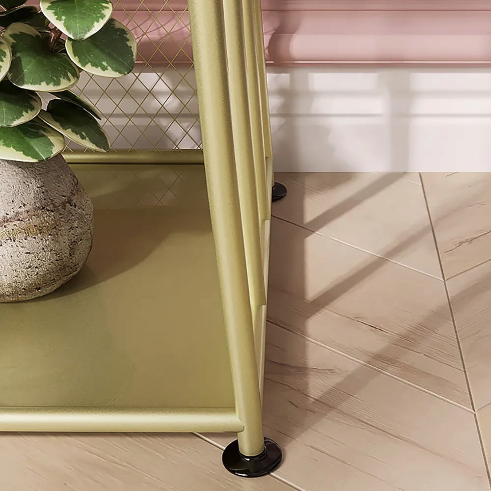 HMR - Nightstand Cactus Shape Shelf Metal in Gold