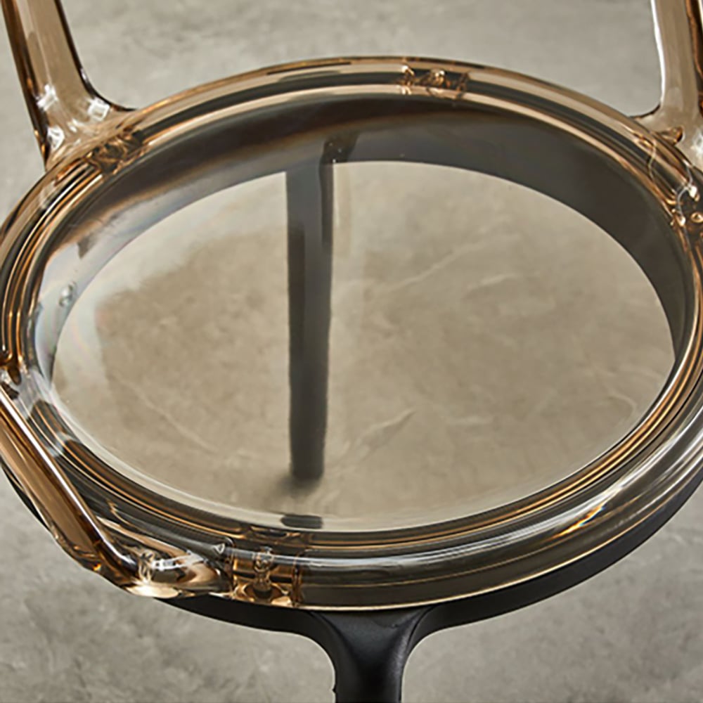 HMR Modern Acrylic Dining Chairs - Amber