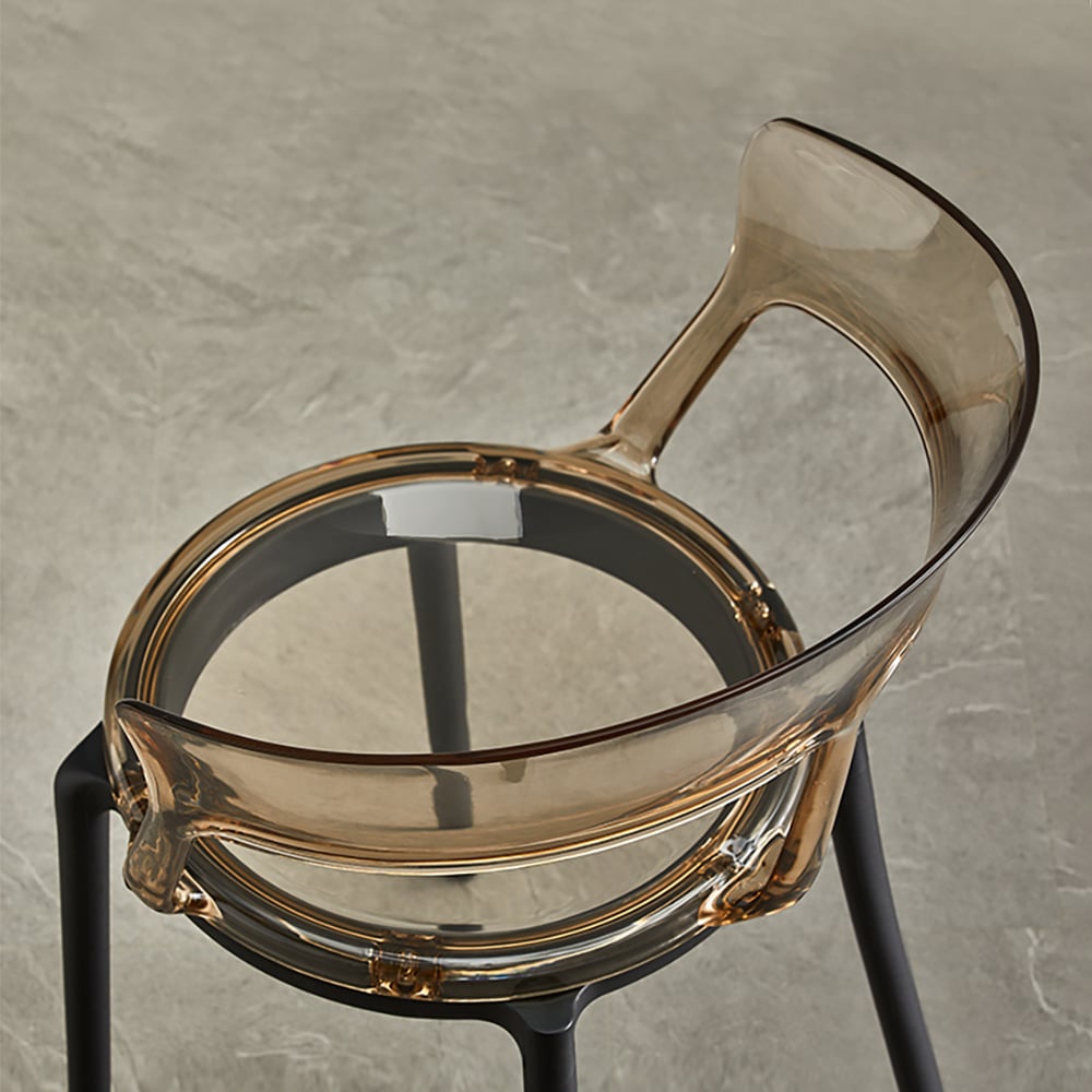 HMR Modern Acrylic Dining Chairs - Amber