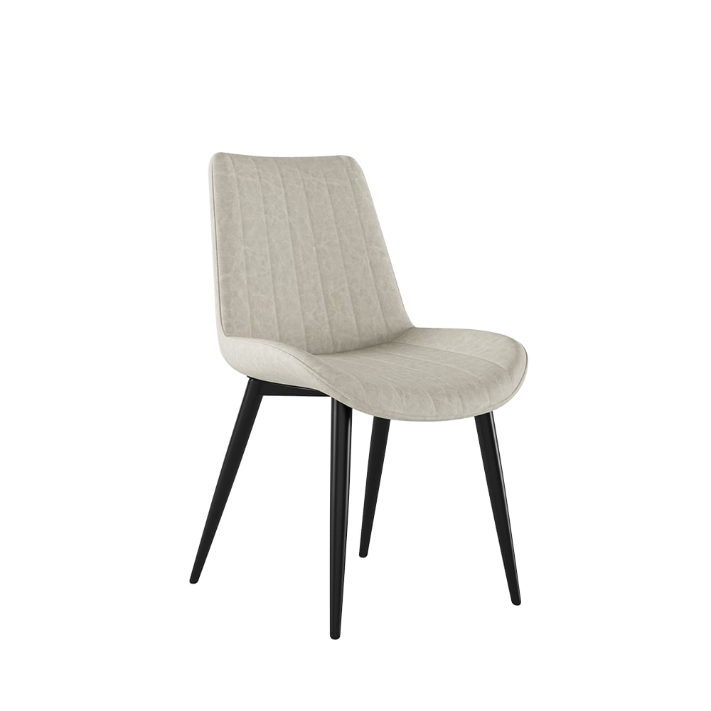 HMR Modern Dining Chairs with PU Leather Upholstery (Set of 2) - White