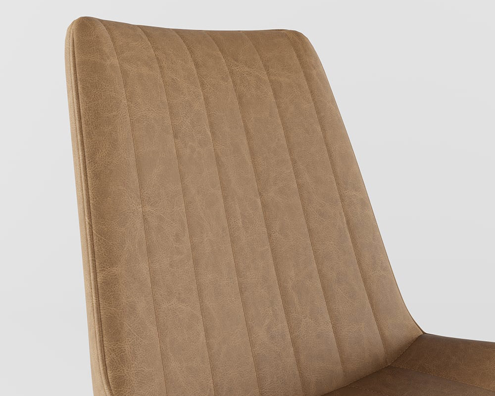 HMR Modern Dining Chairs with PU Leather Upholstery (Set of 2) - Brown