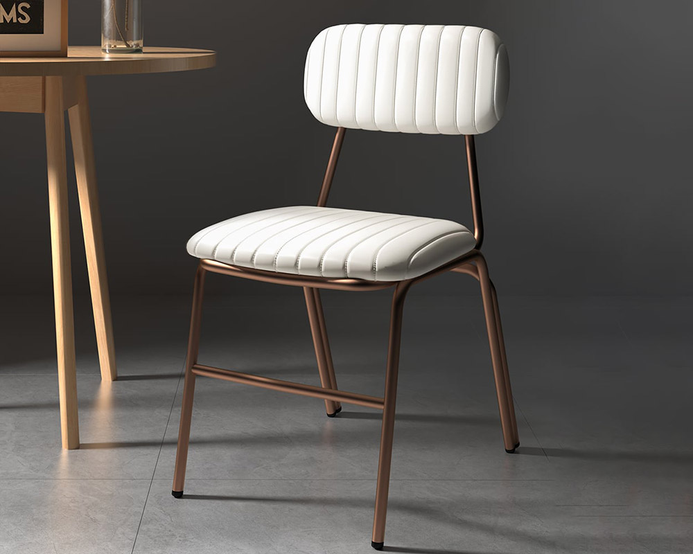 HMR - Modern Dining Chairs with Faux Leather Upholstery (Set of 2)