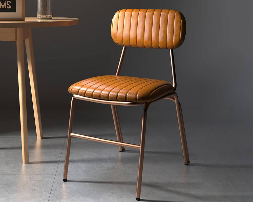 HMR - Modern Dining Chairs with Faux Leather Upholstery (Set of 2)