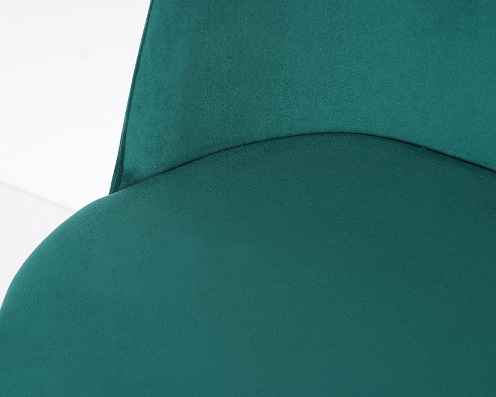 HMR - Modern Upholstered Velvet Dining Chair with High Back (Set of 2) in Green