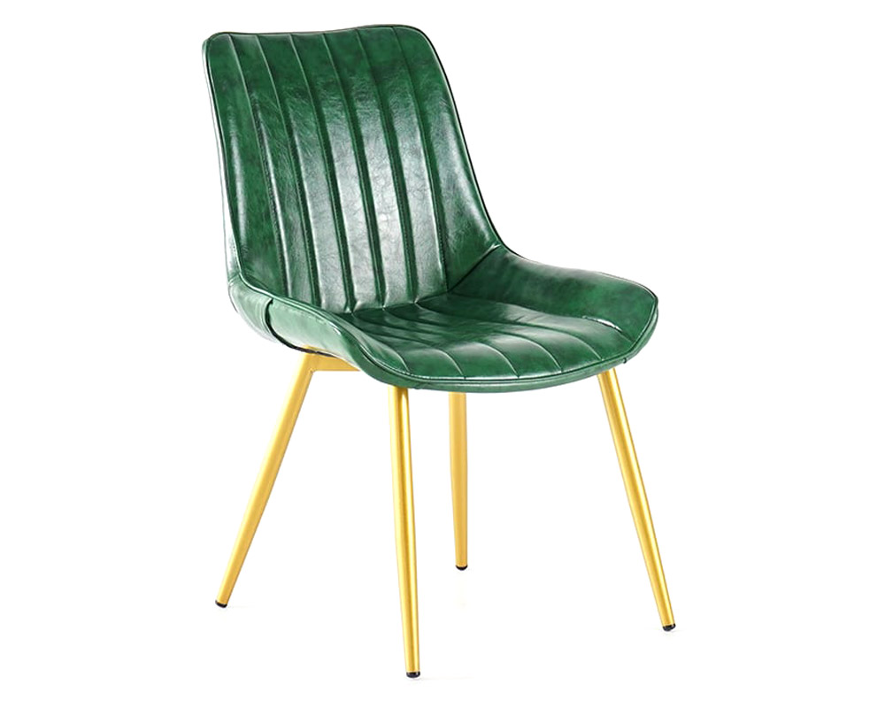 HMR Modern Dining Chairs with PU Leather Upholstery (Set of 2) - Green