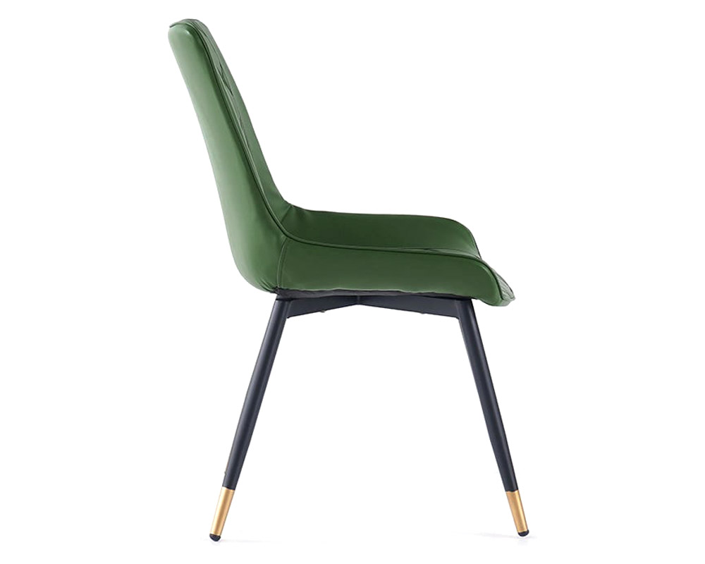 HMR Dining Chair with PU Leather Upholstery (Set of 2) - Green
