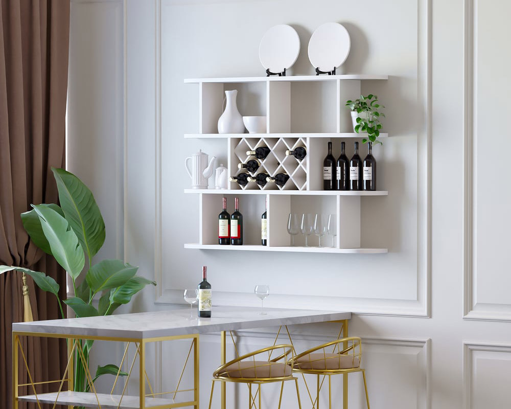 HMR - Contemporary Wall Mounted Wine Rack