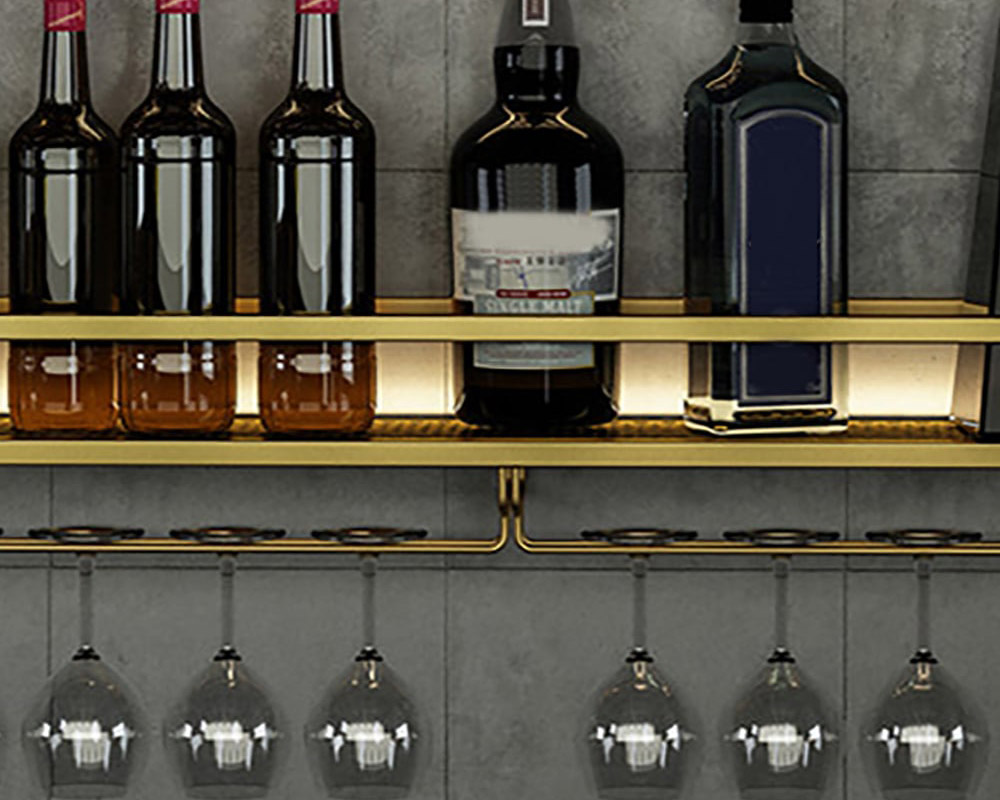 HMR - Industrial Wall Mounted Wine Rack with Bottle Rack
