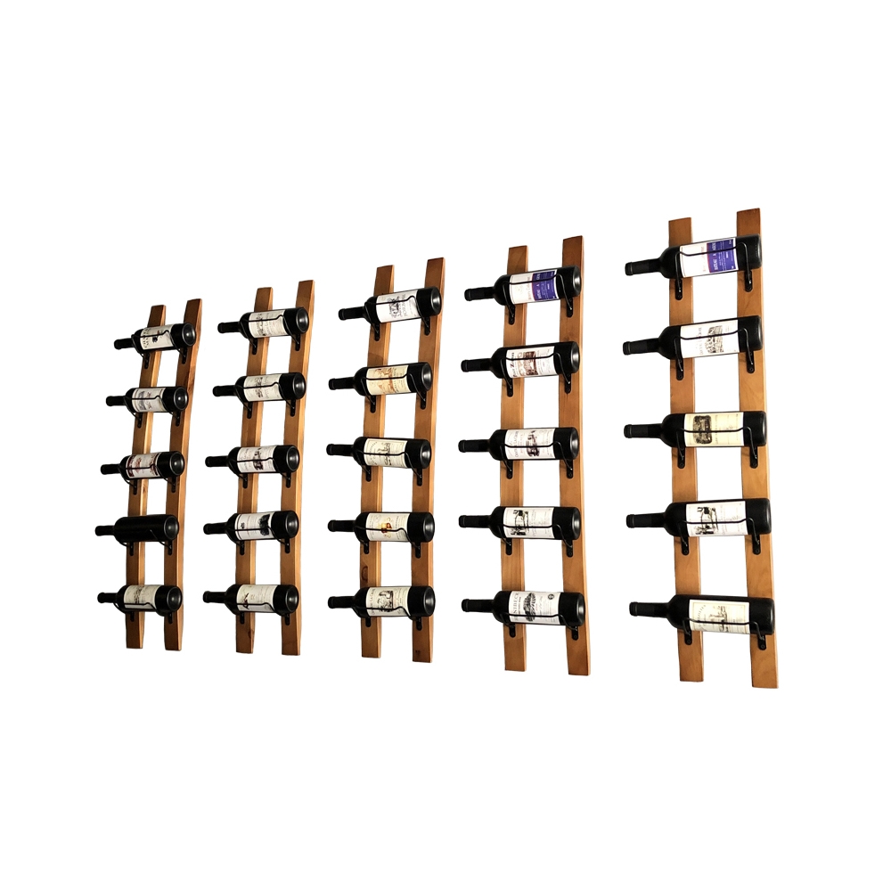 HMR - Wooden Wall Wine Rack in Natural