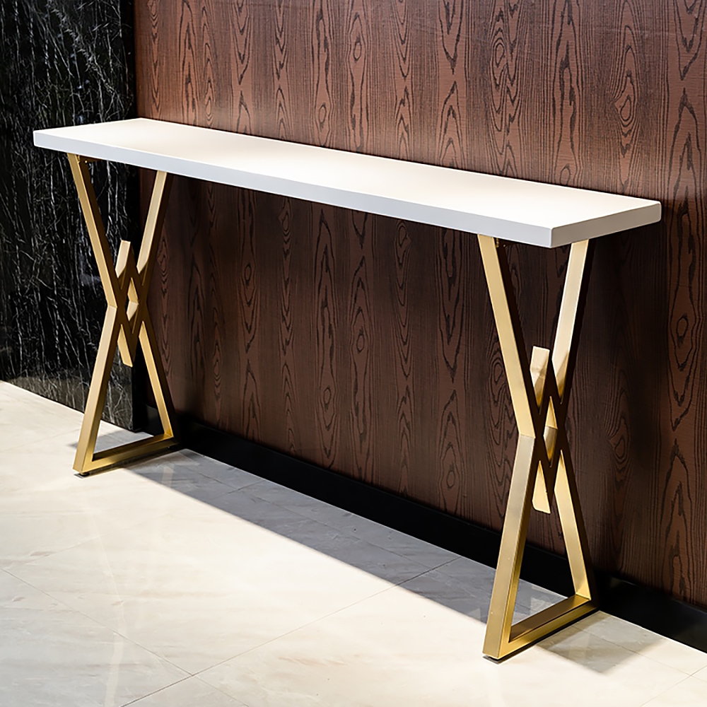 HMR Modern 47" Rectangular Dining Table for Breakfast Nook - White