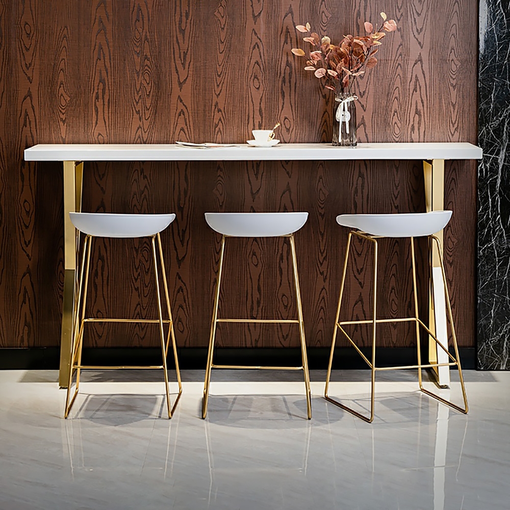 HMR Modern 47" Rectangular Dining Table for Breakfast Nook - White