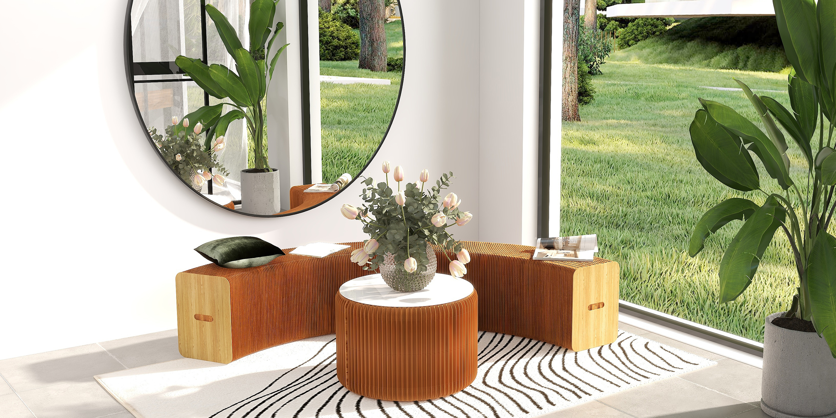 HMR - Farmhouse Extension-Type Dining Bench in Natural