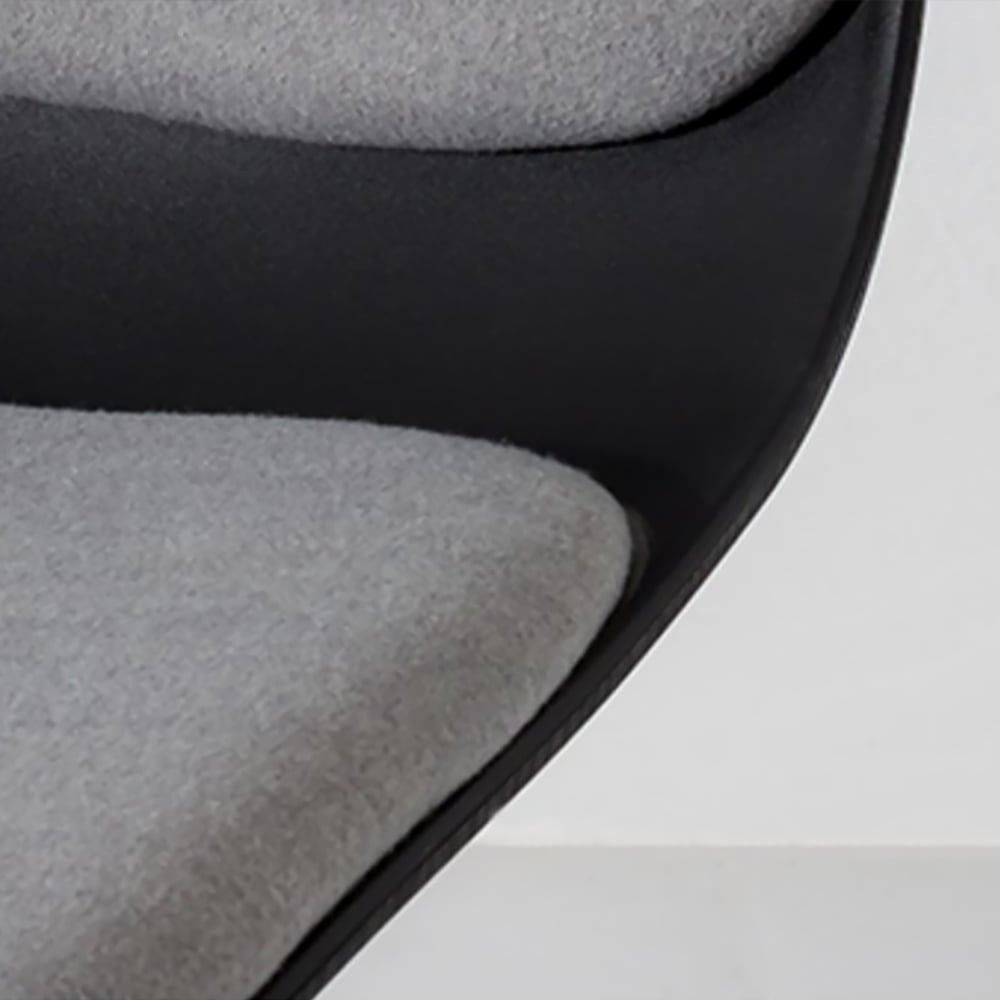 HMR - Modern Dining Chair High Back Cotton & Linen Upholstered Dining Chair Beech Legs