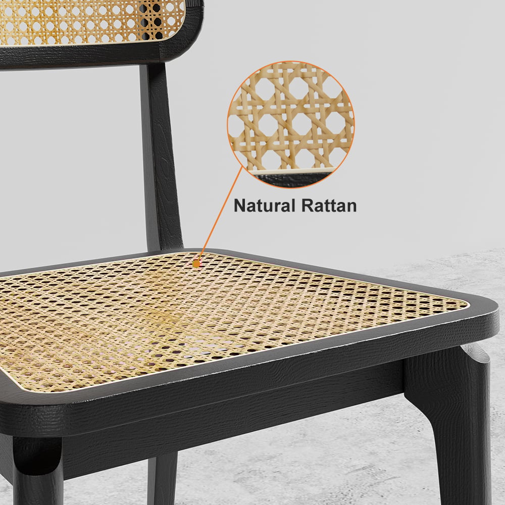 HMR - Japandi Modern Ash Wood Dining Chairs