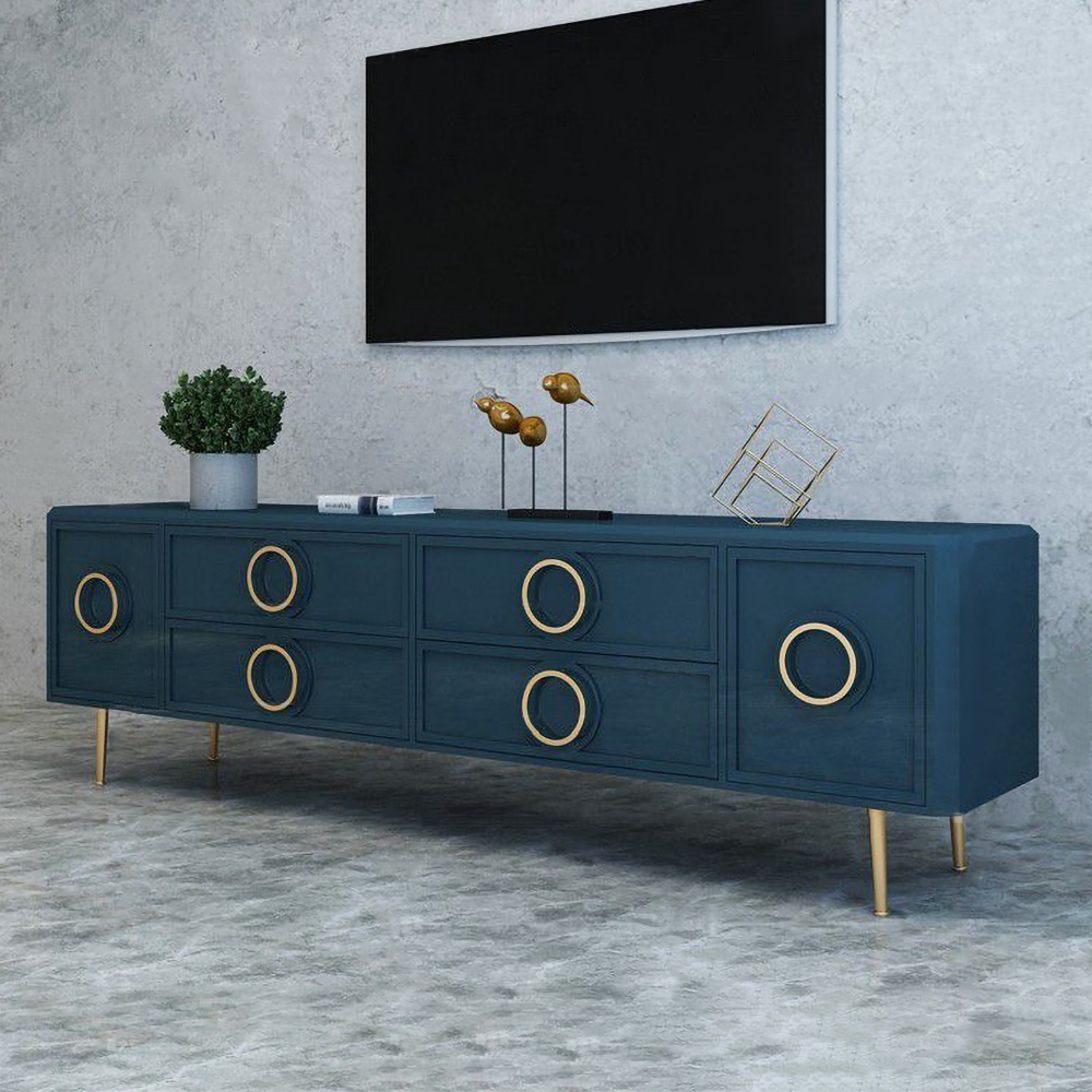 HMR - Rindix TV Stand with Storage with Drawers in 86.6"W