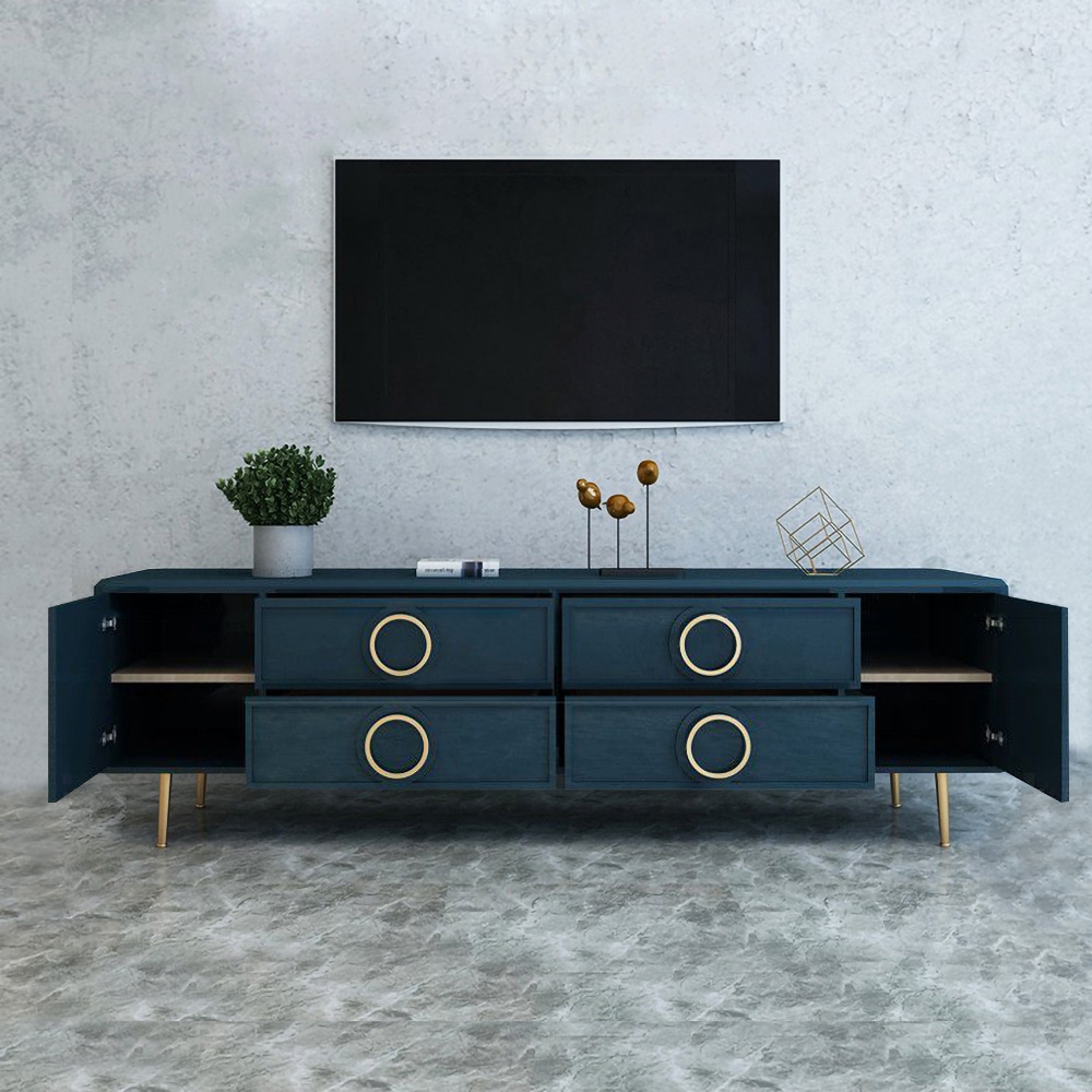 HMR - Rindix TV Stand with Storage with Drawers in 86.6"W