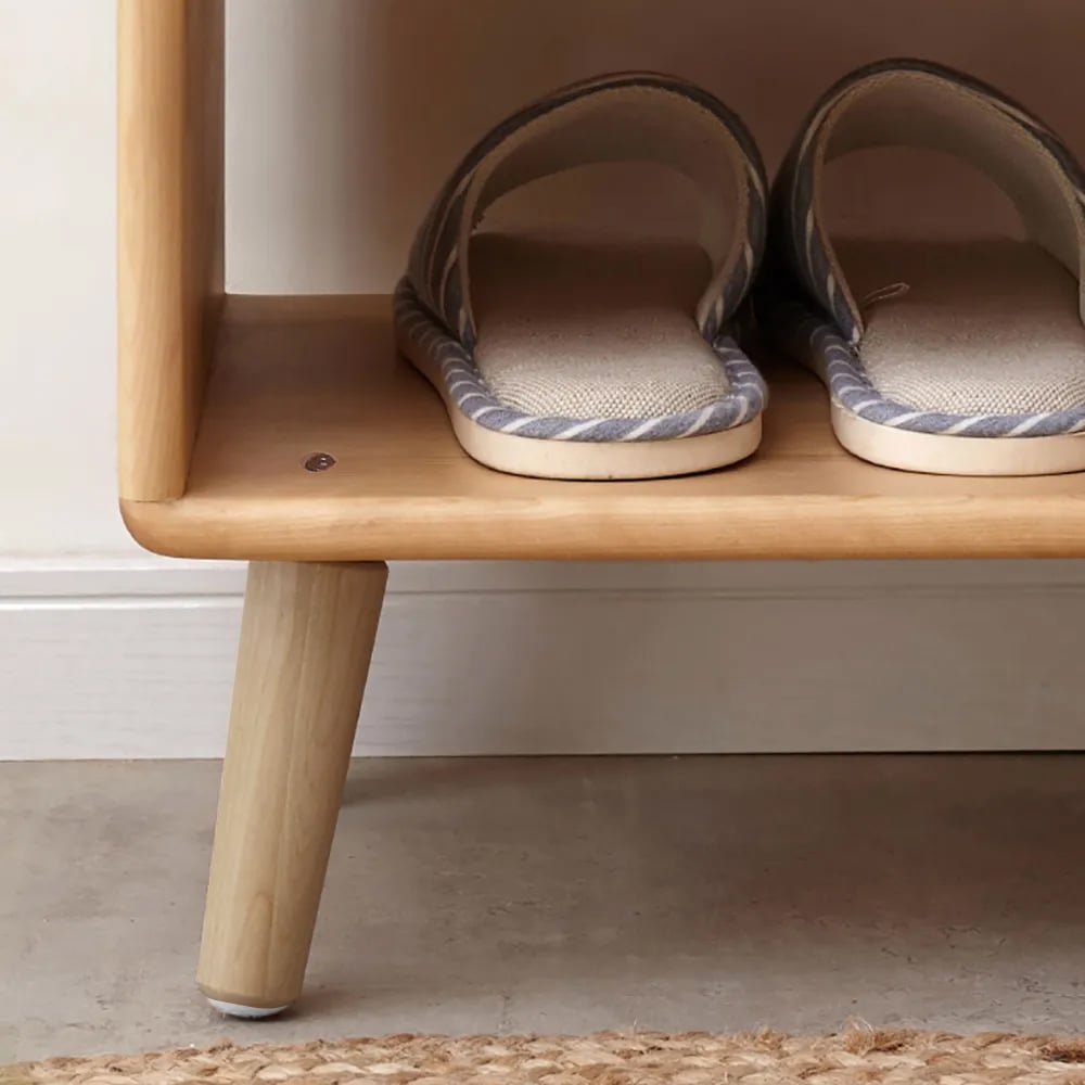 HMR - Modern Flip-Top Upholstered Shoe Rack Bench with Open Storage in Green